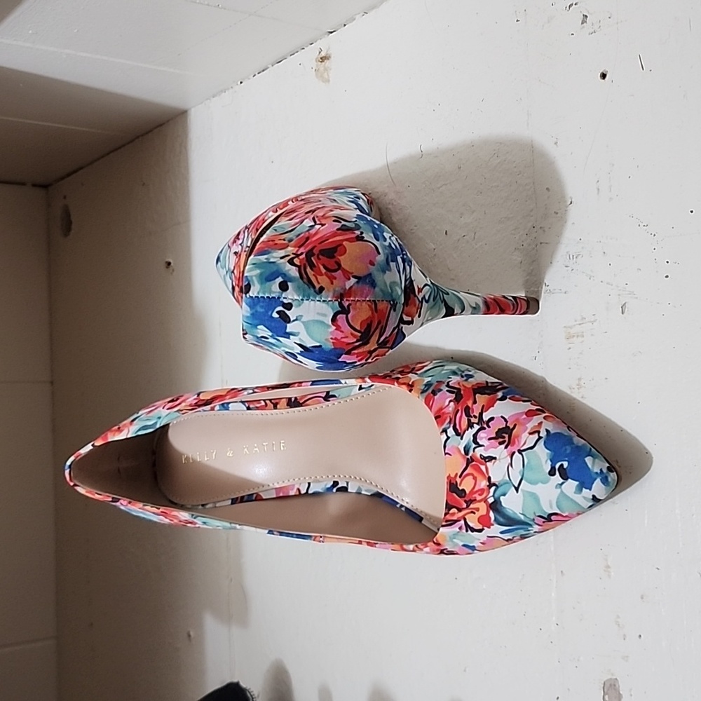 Kelly + Katie floral pumps
